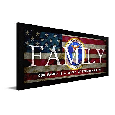 Personal-Prints US Air Force "FAMILY" Canvas Framed Wall Art
