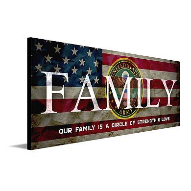 Personal-Prints "FAMILY" US Army Wood Block Mount Wall Art