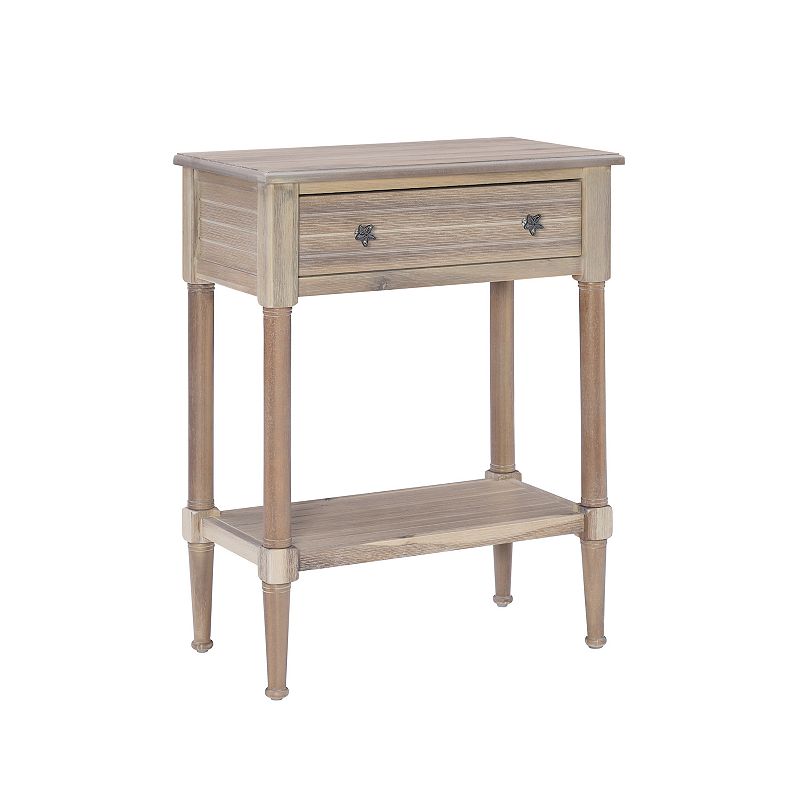 Linon Seaboard Accent End Table, Beig/Green