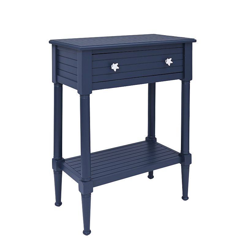 Linon Seaboard Accent End Table, Blue