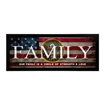 Personal-Prints US Army "FAMILY" Canvas Framed Wall Art