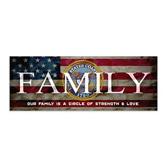 Personal-Prints "FAMILY" US Coast Guard Wood Block Mount Wall Art