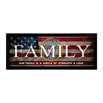 Personal-Prints US Coast Guard "FAMILY" Canvas Framed Wall Art