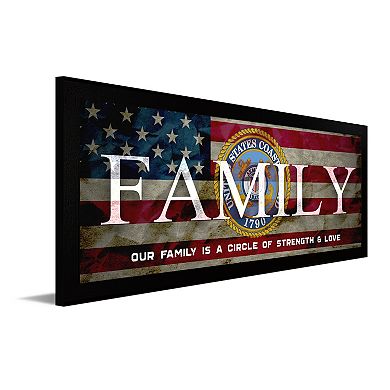 Personal-Prints US Coast Guard "FAMILY" Canvas Framed Wall Art