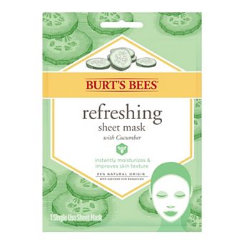 Burt's Bees Reviving Sheet Mask with Pineapple, 99% Natural Origin, Single-Use Sheet Mask, 0.33-oz.