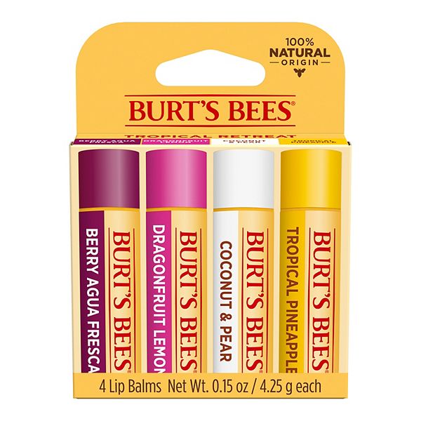 Burt's Bees 100% Natural Origin Moisturizing Lip Balm, Tropical ...