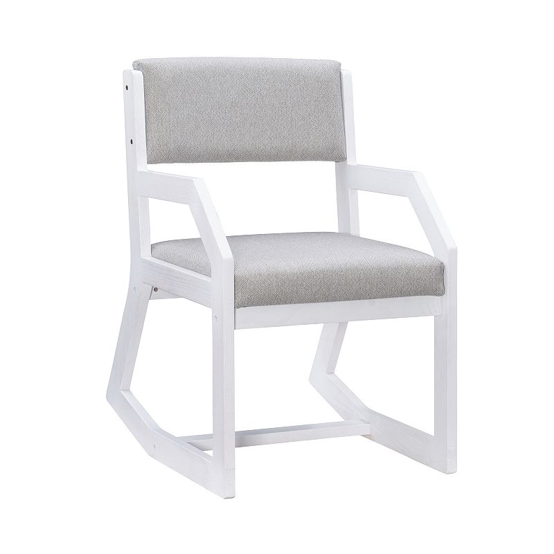 Linon Robin 2-Position Sled Accent Chair, White