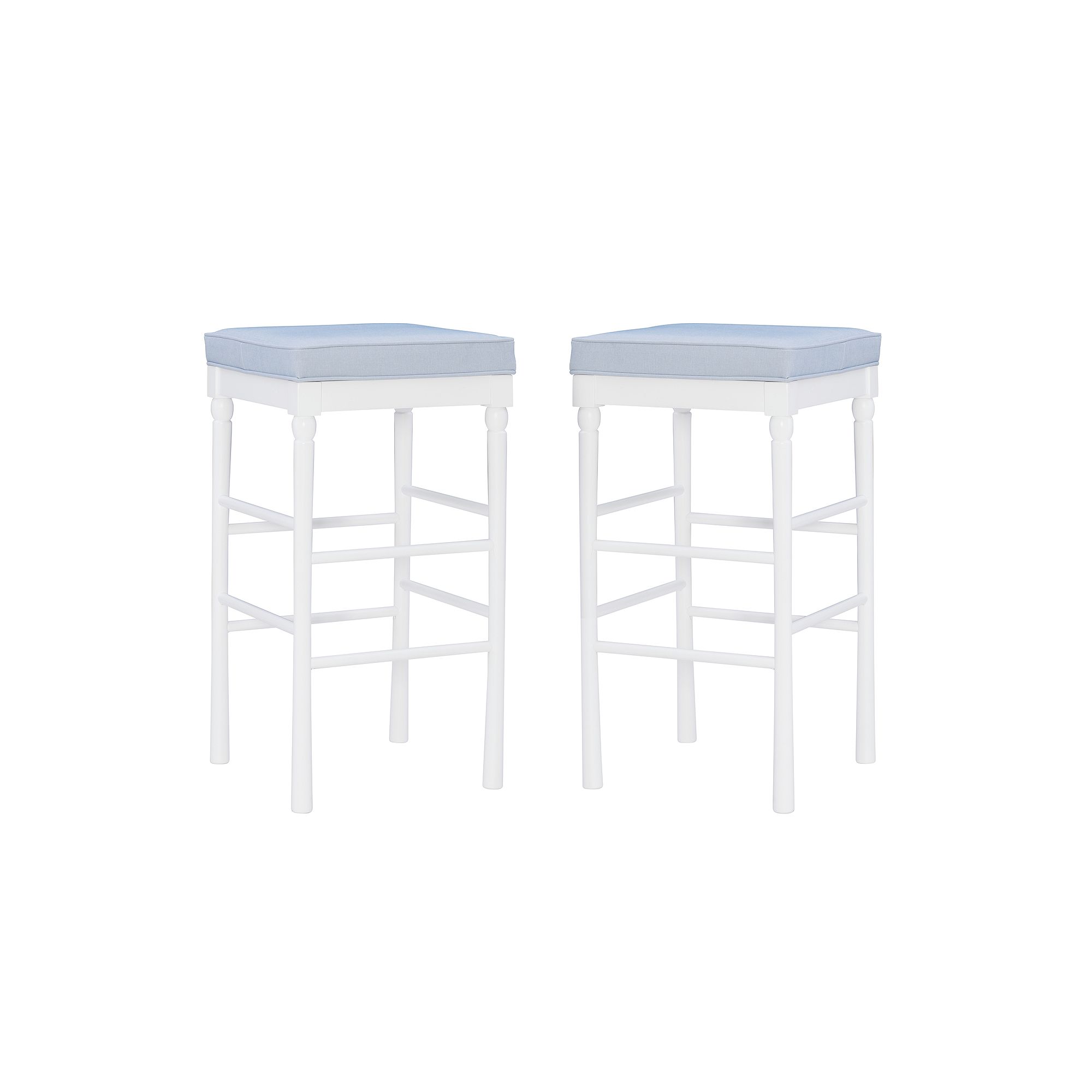 Linon Dehart Bar Stool 2-piece Set, White