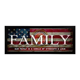Personal-Prints US Marines "FAMILY" Canvas Framed Wall Art