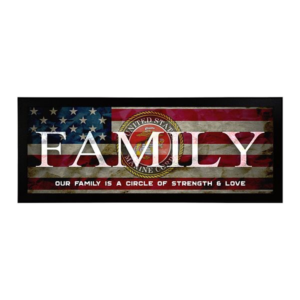 Personal-Prints US Marines "FAMILY" Canvas Framed Wall Art