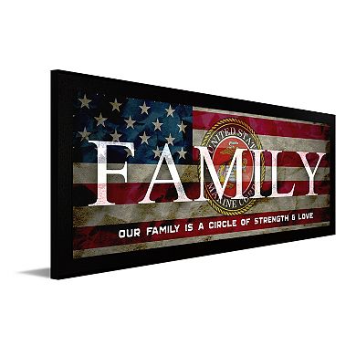 Personal-Prints US Marines "FAMILY" Canvas Framed Wall Art