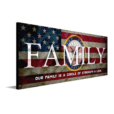 Personal-Prints "FAMILY" US Navy Wood Block Mount Wall Art
