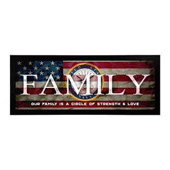 Personal-Prints US Navy "FAMILY" Canvas Framed Wall Art