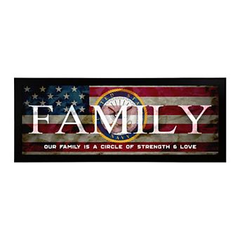 Personal-Prints US Navy "FAMILY" Canvas Framed Wall Art