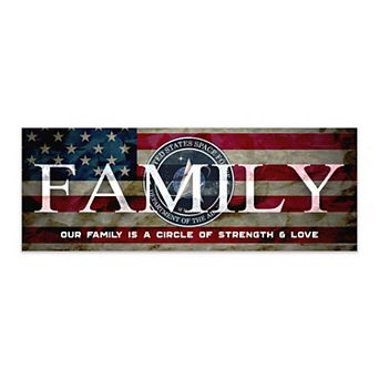 Personal-Prints "FAMILY" US Space Force Wood Block Mount Wall Art