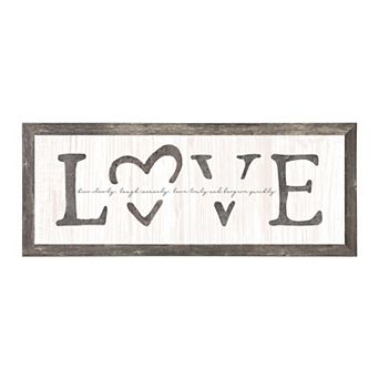 Personal-Prints "LOVE" Canvas Framed Wall Art
