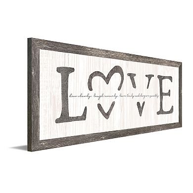 Personal-Prints "LOVE" Canvas Framed Wall Art