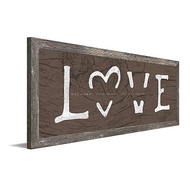 Personal-Prints "LOVE" Canvas Framed Wall Art 