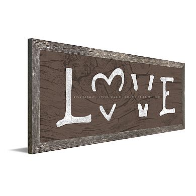 Personal-Prints "LOVE" Canvas Framed Wall Art