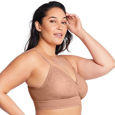 Plus Size Glamorise Full Figure Gramercy Luxe Lace Wireless Bralette 7012