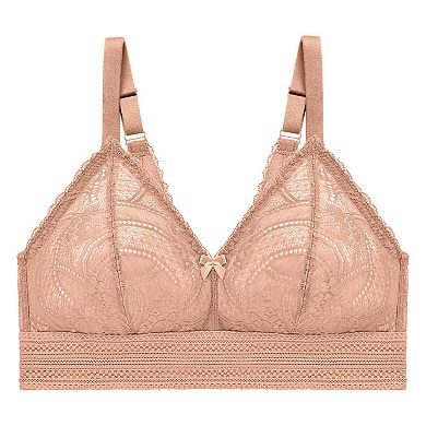 Plus Size Glamorise Full Figure Gramercy Luxe Lace Wireless Bralette 7012