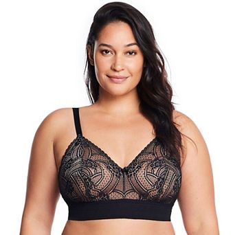 Plus Size Glamorise Full Figure Gramercy Luxe Lace Wireless Bralette 7012