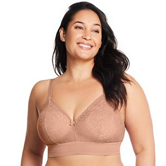Plus Size Glamorise Full Figure Gramercy Luxe Lace Wireless Bralette 7012