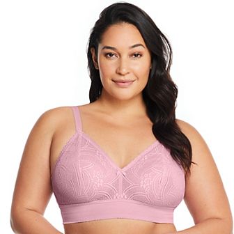 Plus Size Glamorise Full Figure Gramercy Luxe Lace Wireless Bralette 7012