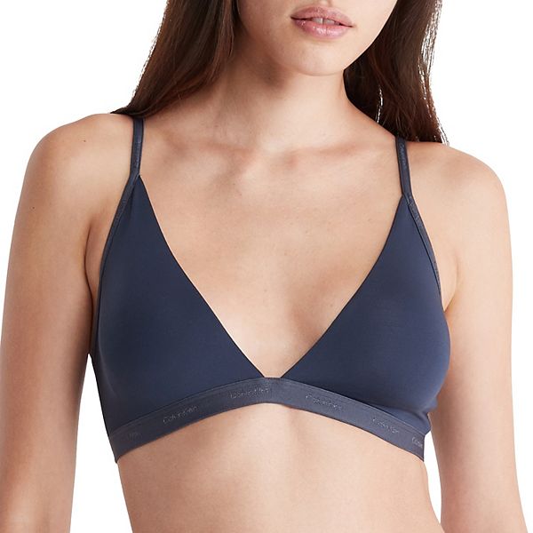 Calvin Klein Women’s Lightly Lined Triangle Black Bralette, Large, New With  Tags