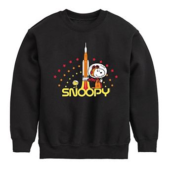 Boys 8-20 Peanuts Space Rocket Crew Fleece Sweatshirt
