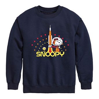 Boys 8-20 Peanuts Space Rocket Crew Fleece Sweatshirt