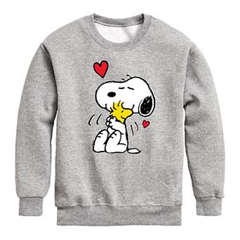 Boys 8-20 Peanuts Snoopy Hug Love Fleece Crew Fleece Sweatshirt