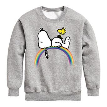 Boys 8-20 Peanuts Snoopy Rainbow Fleece Crew Fleece Sweatshirt