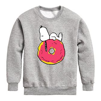 Boys 8-20 Peanuts Donut Bother Fleece Crew Fleece Sweatshirt