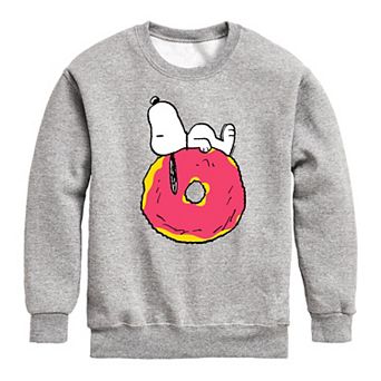 Boys 8-20 Peanuts Donut Bother Fleece Crew Fleece Sweatshirt