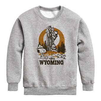 Boys 8-20 Peanuts Snoopy Wyoming Fleece Crew Fleece Sweatshirt