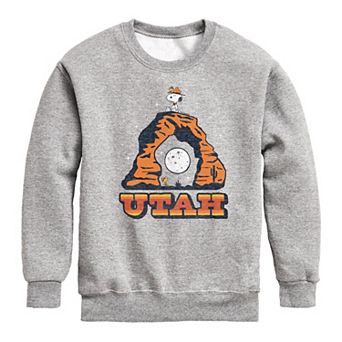 Boys 8-20 Peanuts Utah Arches Crew Fleece Sweatshirt