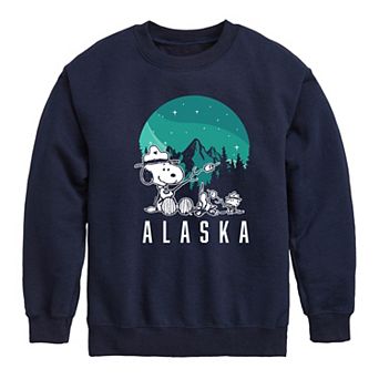 Boys 8-20 Peanuts Alaska Camping Crew Fleece Sweatshirt