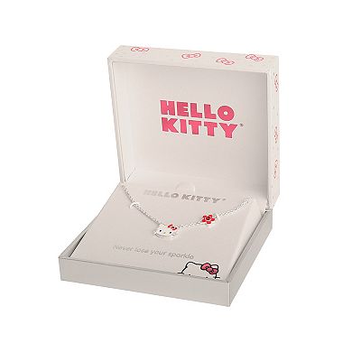 Hello Kitty Silver Plated Crystal Necklace