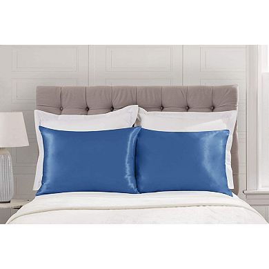 Silky Satin Pillowcase for Hair and Skin King Satin Pillowcase with Zipper (Pillowcase Set of 2)