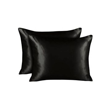 Silky Satin Pillowcase for Hair and Skin King Satin Pillowcase with Zipper (Pillowcase Set of 2)