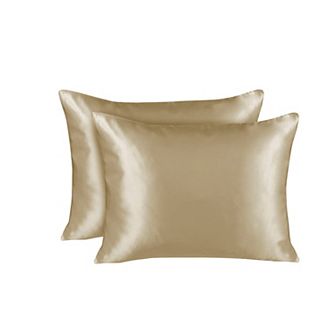 Silky Satin Pillowcase for Hair and Skin King Satin Pillowcase with Zipper (Pillowcase Set of 2)