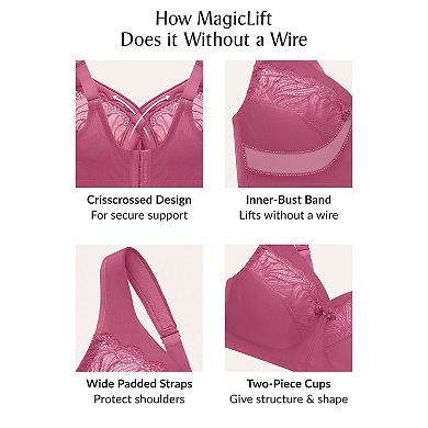 Plus Size Glamorise Full Figure MagicLift Natural Shape Wireless Support Bra 1010