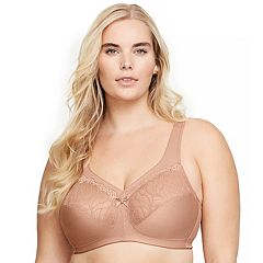Lane Bryant Cotton Unlined No-Wire Bra With Lace 40G Trooper, Lane