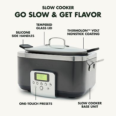 GreenPan Programmable 8-in-1 PFAS-Free Nonstick Ceramic 6-qt. Slow Cooker