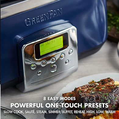 GreenPan Programmable 8-in-1 PFAS-Free Nonstick Ceramic 6-qt. Slow Cooker