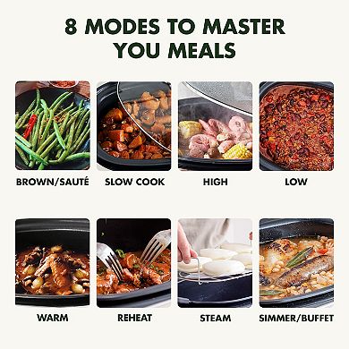 GreenPan Programmable 8-in-1 PFAS-Free Nonstick Ceramic 6-qt. Slow Cooker