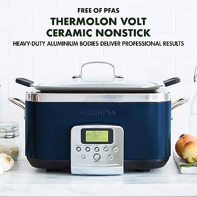 GreenPan Programmable 8-in-1 PFAS-Free Nonstick Ceramic 6-qt. Slow Cooker