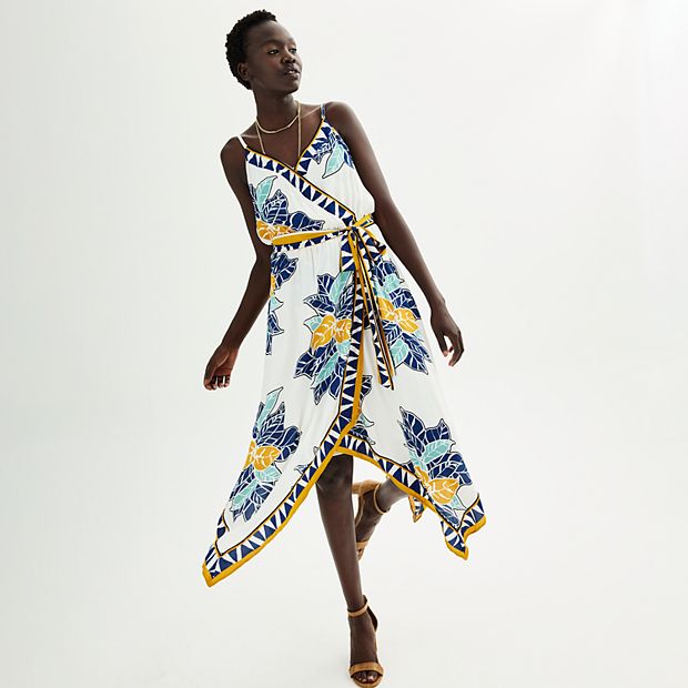 Print wrap dress online