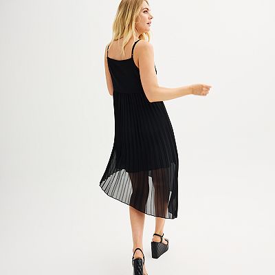 pleated a line midi dress Spaghetti Strap A-Line Wedding Dress